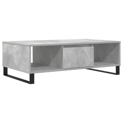 Betonszürke szerelt fa dohányzóasztal 104 x 60 x 35 cm