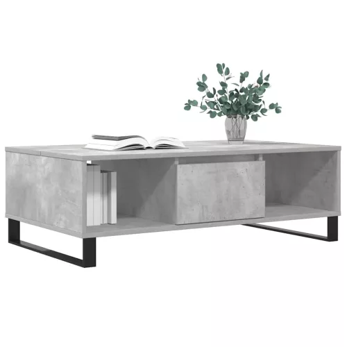 Betonszürke szerelt fa dohányzóasztal 104 x 60 x 35 cm
