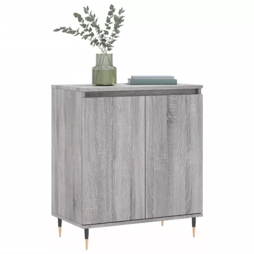 Szürke sonoma színű szerelt fa tálalószekrény 60 x 35 x 70 cm
