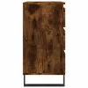 Füstös tölgy színű szerelt fa tálalószekrény 60 x 35 x 70 cm