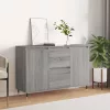 Szürke sonoma színű szerelt fa tálalószekrény 101,5 x 35 x 70 cm
