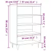 Fekete szerelt fa magasszekrény 57 x 35 x 90 cm