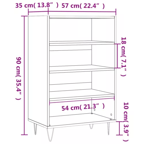 Fekete szerelt fa magasszekrény 57 x 35 x 90 cm