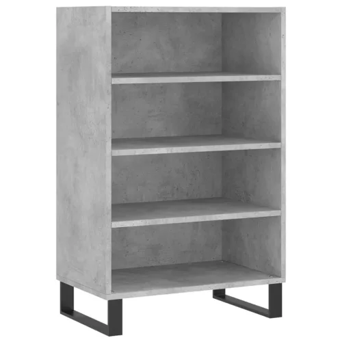 Betonszürke szerelt fa magasszekrény 57 x 35 x 90 cm