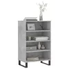 Betonszürke szerelt fa magasszekrény 57 x 35 x 90 cm