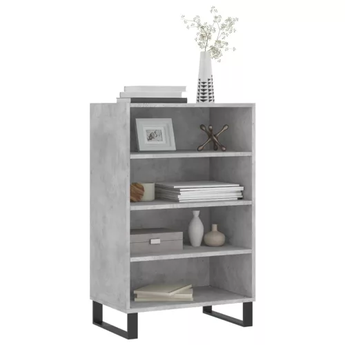 Betonszürke szerelt fa magasszekrény 57 x 35 x 90 cm