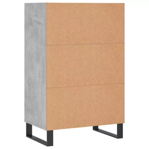 Betonszürke szerelt fa magasszekrény 57 x 35 x 90 cm