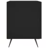 2 db fekete szerelt fa és vas éjjeliszekrény 40 x 35 x 47,5 cm