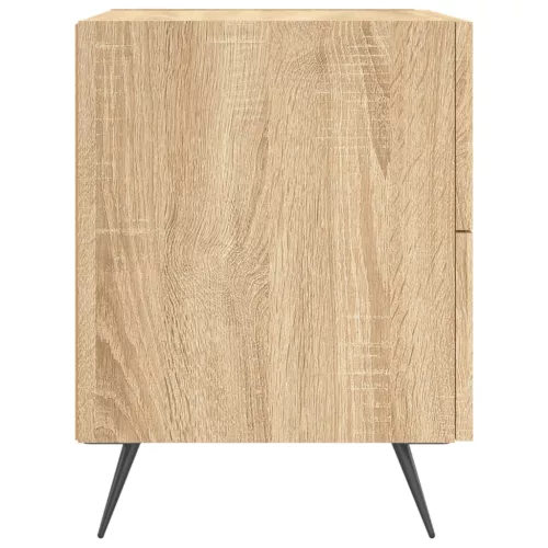 2 db sonoma tölgy színű szerelt fa éjjeliszekrény 40x35x47,5 cm