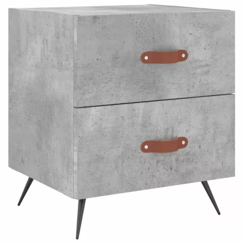 Betonszürke szerelt fa éjjeliszekrény 40 x 35 x 47,5 cm
