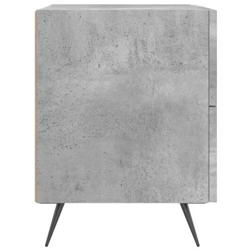 Betonszürke szerelt fa éjjeliszekrény 40 x 35 x 47,5 cm