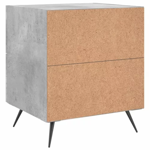 Betonszürke szerelt fa éjjeliszekrény 40 x 35 x 47,5 cm