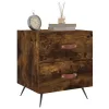 2 db füstös tölgy színű szerelt fa éjjeliszekrény 40x35x47,5 cm