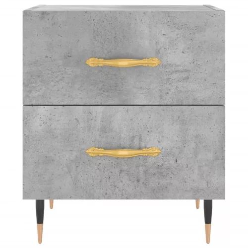 Betonszürke szerelt fa éjjeliszekrény 40 x 35 x 47,5 cm