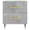 2 db betonszürke szerelt fa éjjeliszekrény 40 x 35 x 47,5 cm