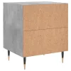 2 db betonszürke szerelt fa éjjeliszekrény 40 x 35 x 47,5 cm