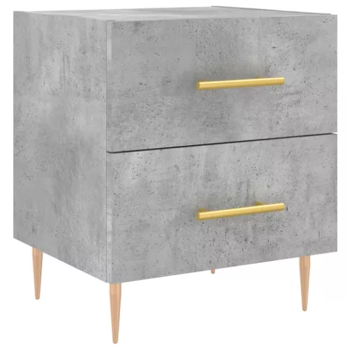 Betonszürke szerelt fa éjjeliszekrény 40 x 35 x 47,5 cm