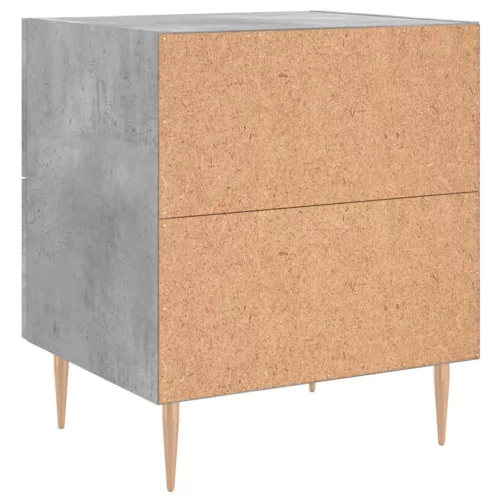 Betonszürke szerelt fa éjjeliszekrény 40 x 35 x 47,5 cm