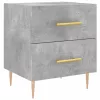 2 db betonszürke szerelt fa éjjeliszekrény 40 x 35 x 47,5 cm