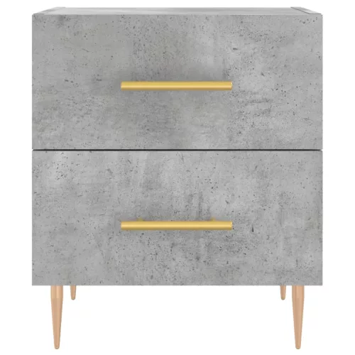 2 db betonszürke szerelt fa éjjeliszekrény 40 x 35 x 47,5 cm