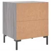 2 db szürke sonoma színű szerelt fa éjjeliszekrény 40x35x47,5cm