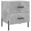 2 db betonszürke szerelt fa éjjeliszekrény 40 x 35 x 47,5 cm