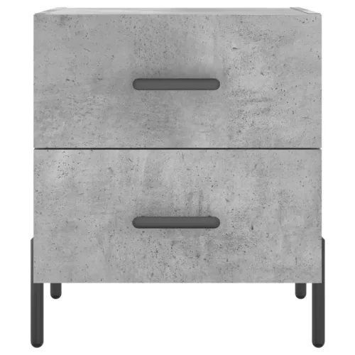 2 db betonszürke szerelt fa éjjeliszekrény 40 x 35 x 47,5 cm