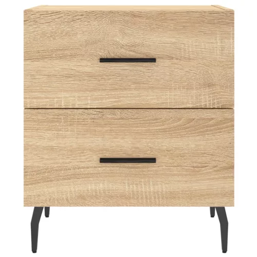 2 db sonoma tölgy színű szerelt fa éjjeliszekrény 40x35x47,5 cm