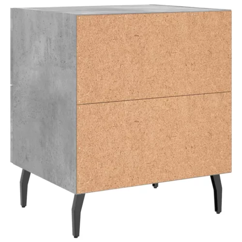 Betonszürke szerelt fa éjjeliszekrény 40 x 35 x 47,5 cm