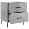 2 db betonszürke szerelt fa éjjeliszekrény 40 x 35 x 47,5 cm