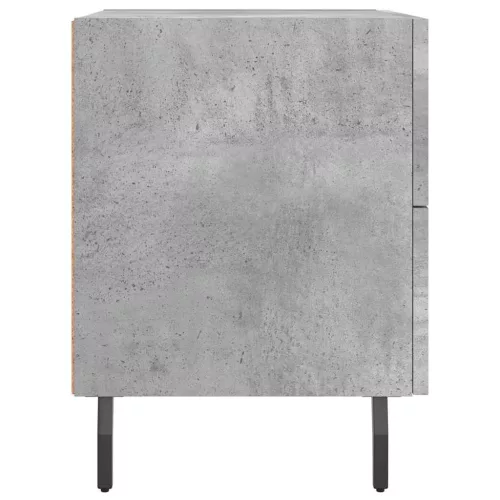 2 db betonszürke szerelt fa éjjeliszekrény 40 x 35 x 47,5 cm