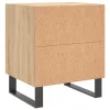 2 db sonoma tölgy színű szerelt fa éjjeliszekrény 40x35x47,5 cm