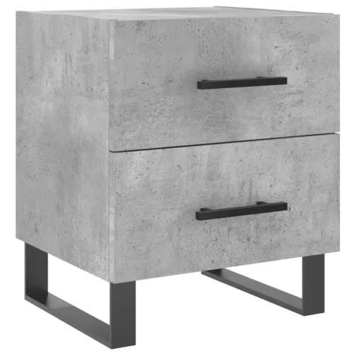 Betonszürke szerelt fa éjjeliszekrény 40 x 35 x 47,5 cm