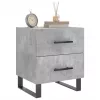 Betonszürke szerelt fa éjjeliszekrény 40 x 35 x 47,5 cm