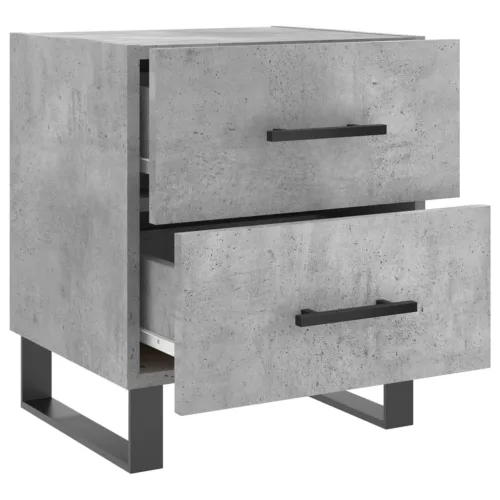 Betonszürke szerelt fa éjjeliszekrény 40 x 35 x 47,5 cm
