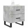 2 db betonszürke szerelt fa éjjeliszekrény 40 x 35 x 47,5 cm