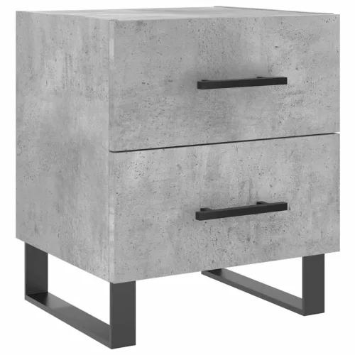 2 db betonszürke szerelt fa éjjeliszekrény 40 x 35 x 47,5 cm