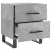 2 db betonszürke szerelt fa éjjeliszekrény 40 x 35 x 47,5 cm