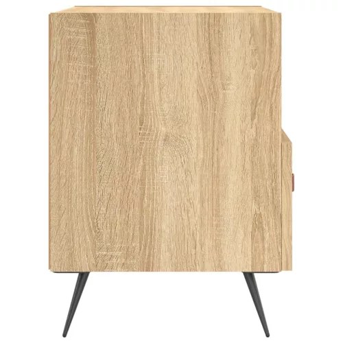2 db sonoma tölgy színű szerelt fa éjjeliszekrény 40x35x47,5 cm