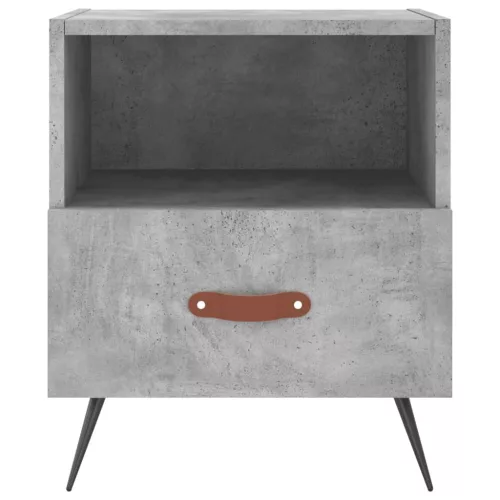 2 db betonszürke szerelt fa éjjeliszekrény 40 x 35 x 47,5 cm
