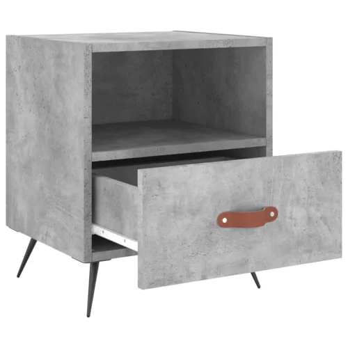 2 db betonszürke szerelt fa éjjeliszekrény 40 x 35 x 47,5 cm