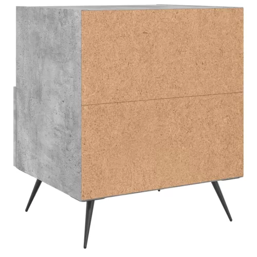 2 db betonszürke szerelt fa éjjeliszekrény 40 x 35 x 47,5 cm