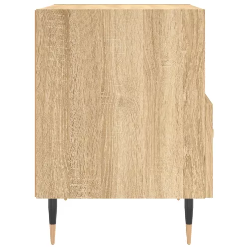 2 db sonoma tölgy színű szerelt fa éjjeliszekrény 40x35x47,5 cm