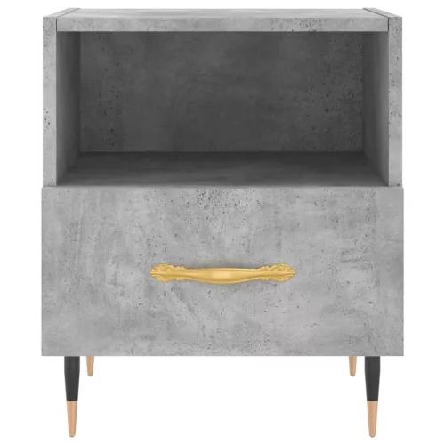 2 db betonszürke szerelt fa éjjeliszekrény 40 x 35 x 47,5 cm