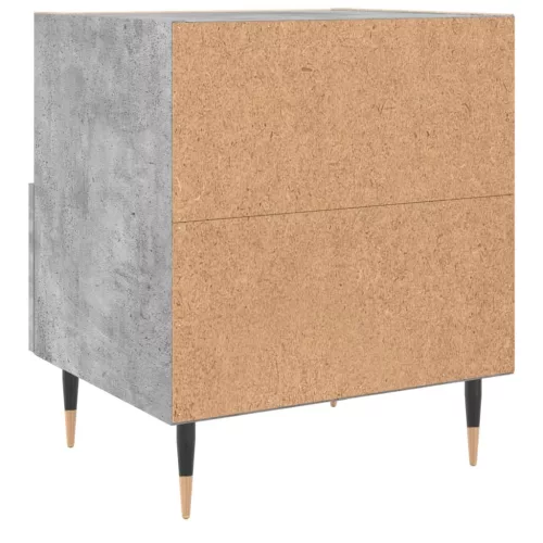 2 db betonszürke szerelt fa éjjeliszekrény 40 x 35 x 47,5 cm