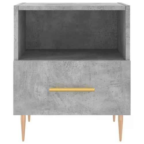 Betonszürke szerelt fa éjjeliszekrény 40 x 35 x 47,5 cm