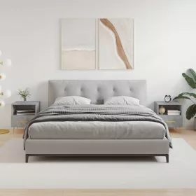   2 db betonszürke szerelt fa éjjeliszekrény 40 x 35 x 47,5 cm