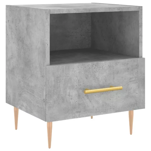 2 db betonszürke szerelt fa éjjeliszekrény 40 x 35 x 47,5 cm