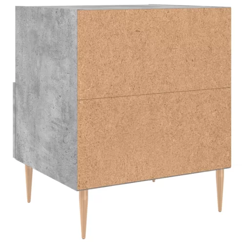 2 db betonszürke szerelt fa éjjeliszekrény 40 x 35 x 47,5 cm