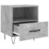 2 db betonszürke szerelt fa éjjeliszekrény 40 x 35 x 47,5 cm